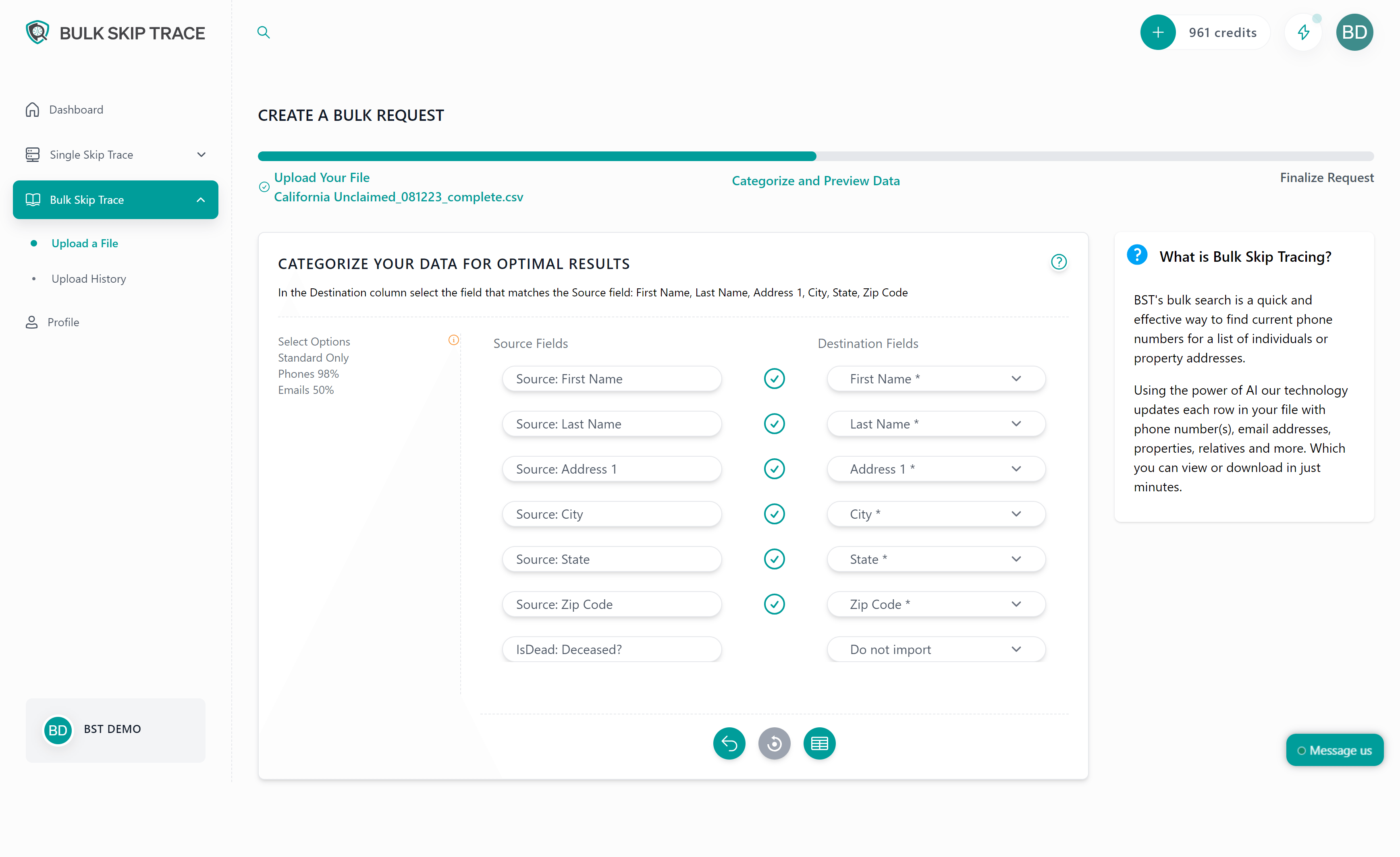 Bulk Skip Tracing 2