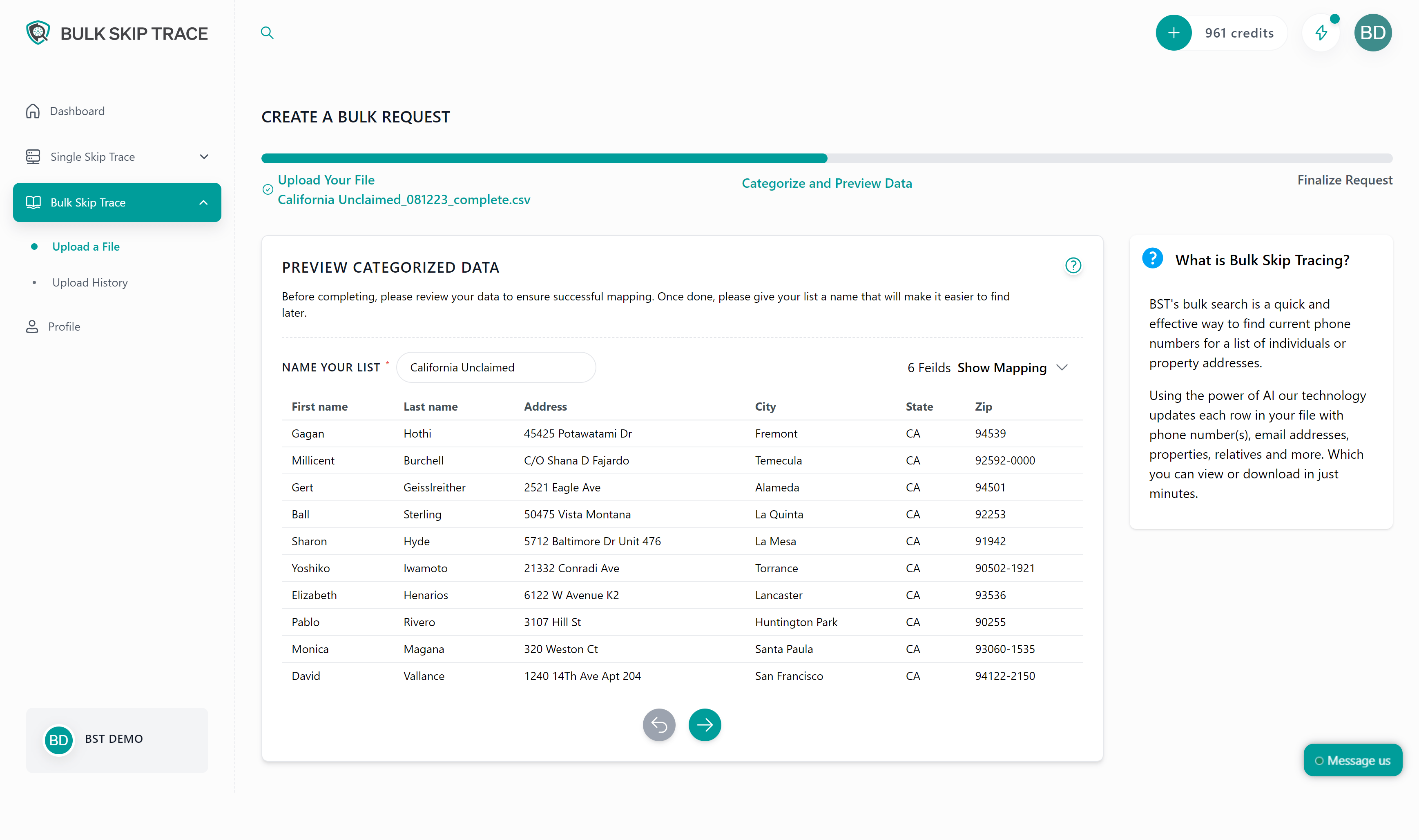 Bulk Skip Tracing 3